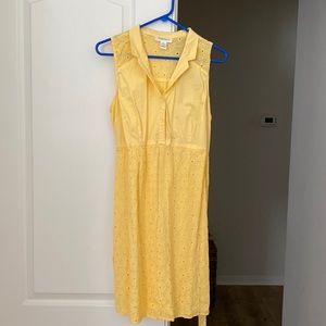 Motherhood Maternity yellow button up dress